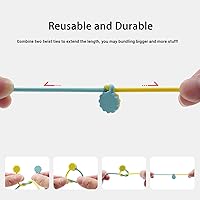 Vista 2 de Rich&Ray Silicone Magnetic Cable Ties, Reusable Phone Cord Organizer, Magnetic Twist Ties for Headphone Cables, Charging Cable Organizer, Book
