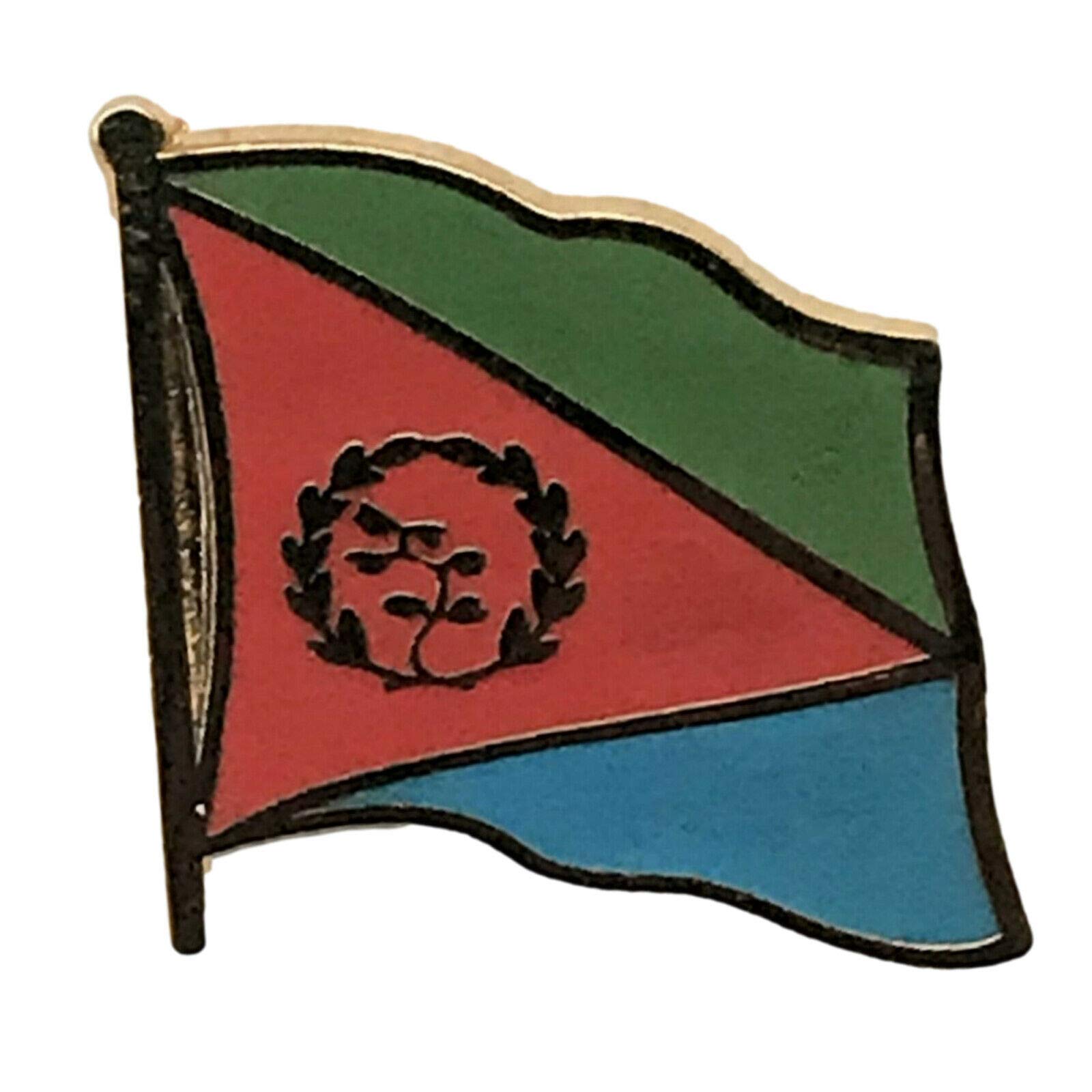 Smartbadge® Eritrea National Flag 3/4 Gold Plated Courtesy Enamel Pin Badge