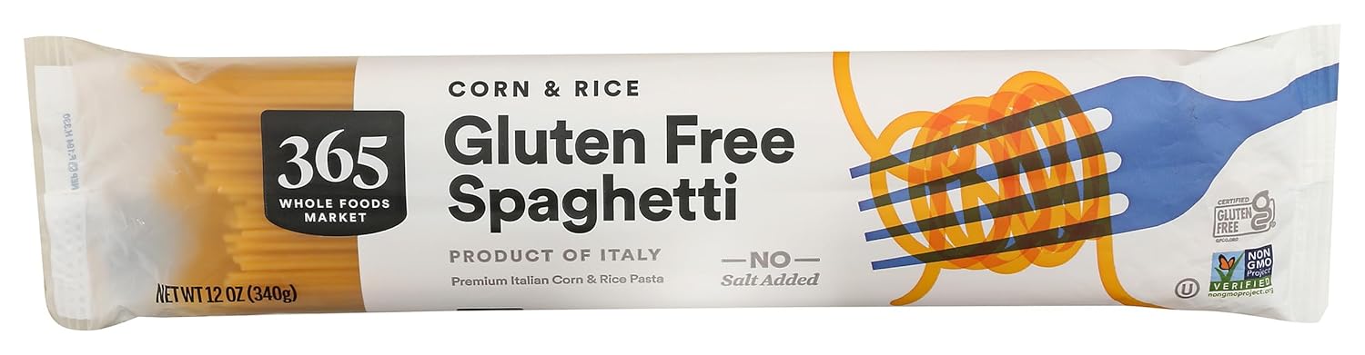 365 by Whole Foods Market Gluten-Free Corn & Rice Spaghetti, 12 oz - Italian Made, Perfect Texture Pasta