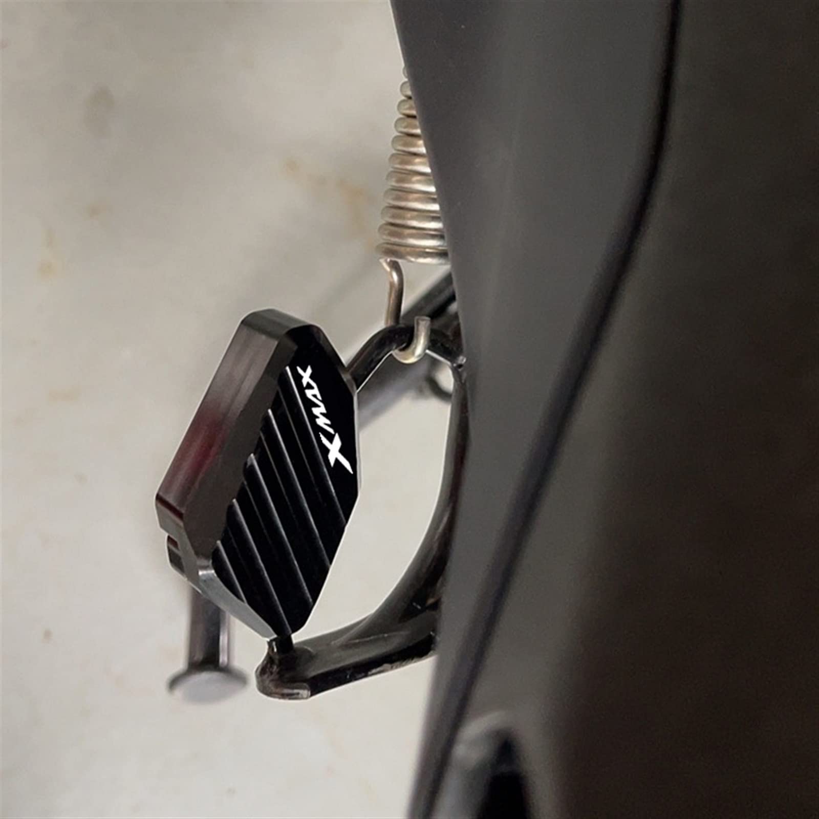 per Y&AMAHA Xmax X-Max 125 250 300 400 XMAX250 Accessori Moto Cavalletto Cavalletto Laterale Estensione Ingranditore Pad Staffa Laterale (Color : Side Support pad-01
