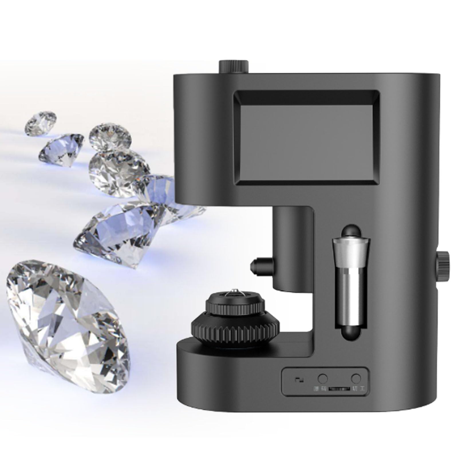 Microscopio digitale con doppio display LCD e luce LED per test di circuiti stampati, riparazione orologi, lavorazione a diamante, nessuna funzionalità video