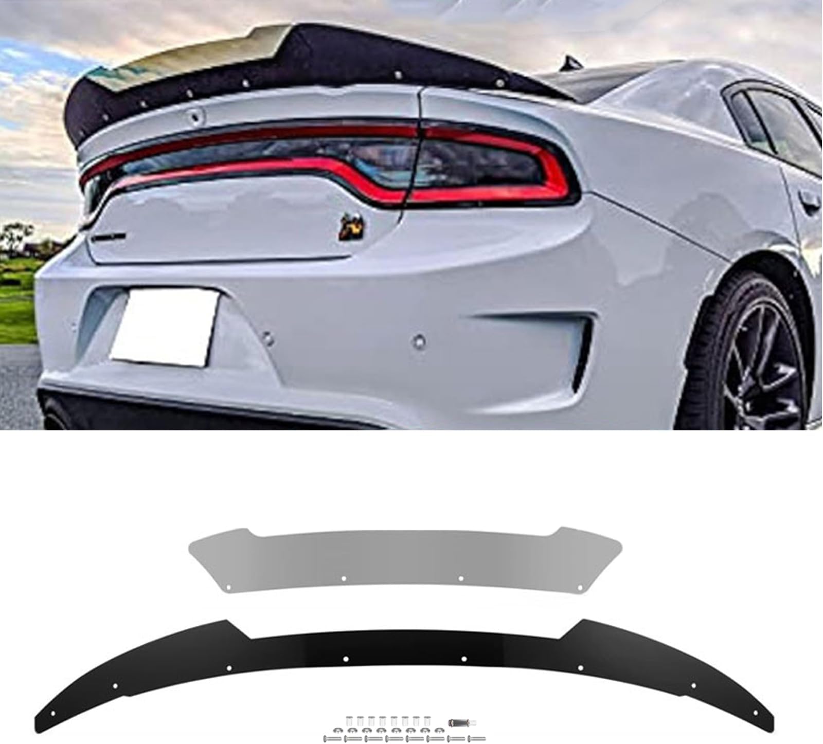 Rear Roof Window Spoiler Trunk Wing Fit for