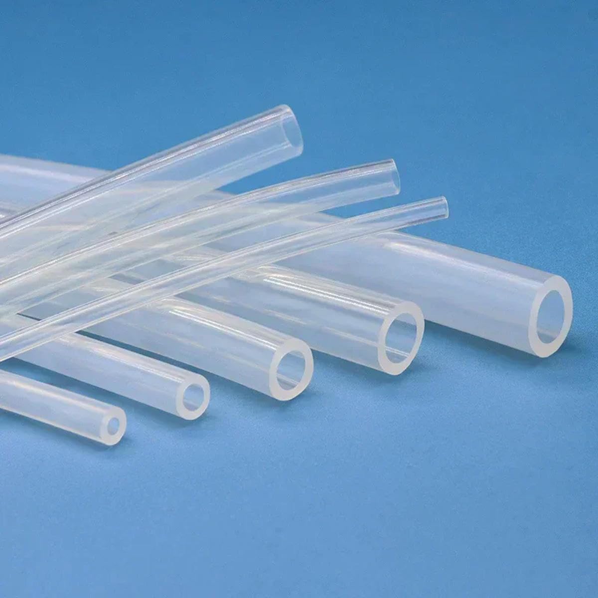 1/5/10 m, klarer, transparenter Silikonkautschukschlauch, Innendurchmesser 0,5 1 2 3 4 5 6 7 8 9 10 12 mm Außendurchmesser, flexibles Silikonrohr, klar, 10 Meter, Innendurchmesser 12 mm x 14 mm Außend