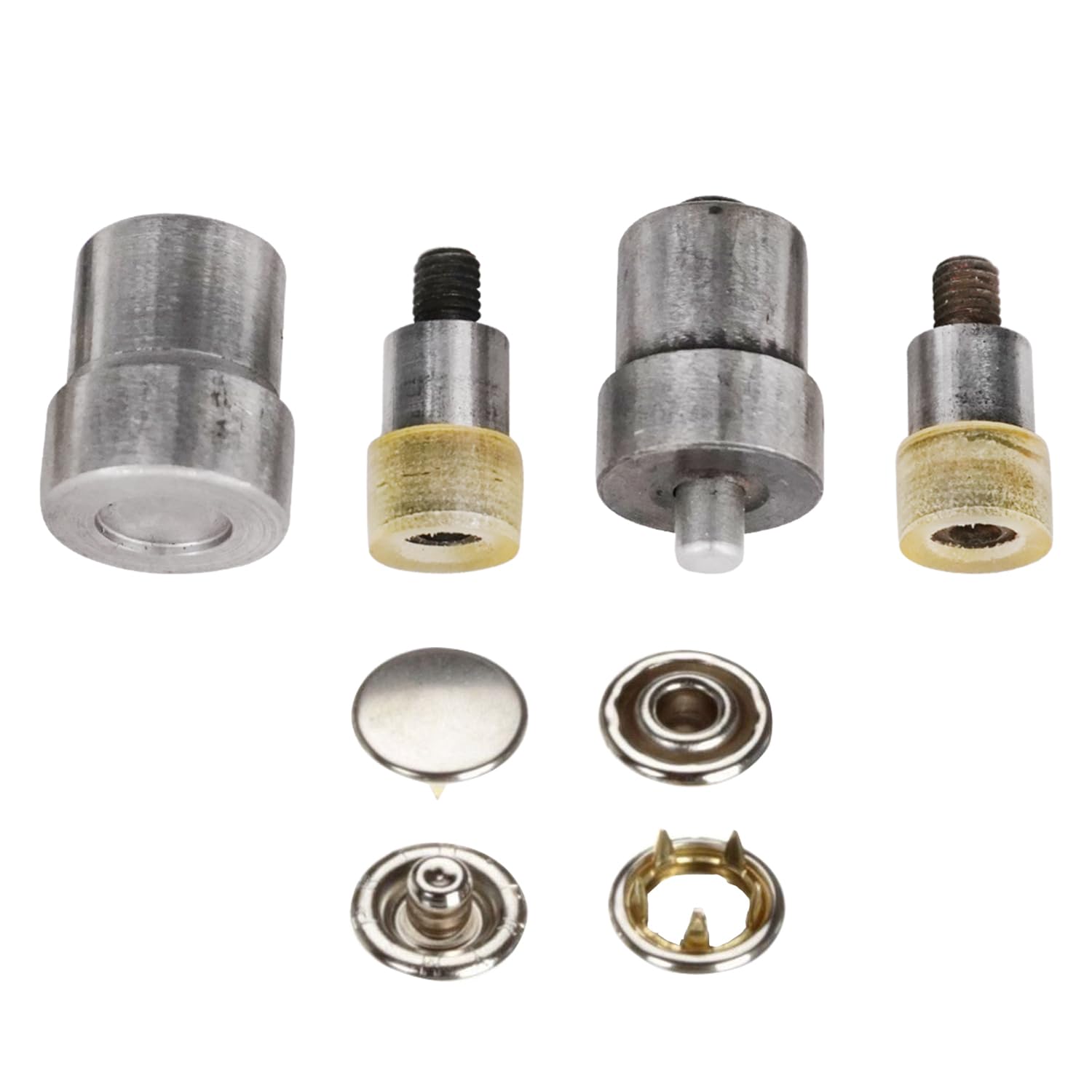 Trimming Shop 9.5mm, 12mm Jersey Tapa Chasquear Poppers Cierres Botones a Presión Herramienta de Ajuste Plantilla Set Kit Con Kam Universal Verde Máquina Para Bebé Baberos, Ropa, Cuero Crafts, Reparar
