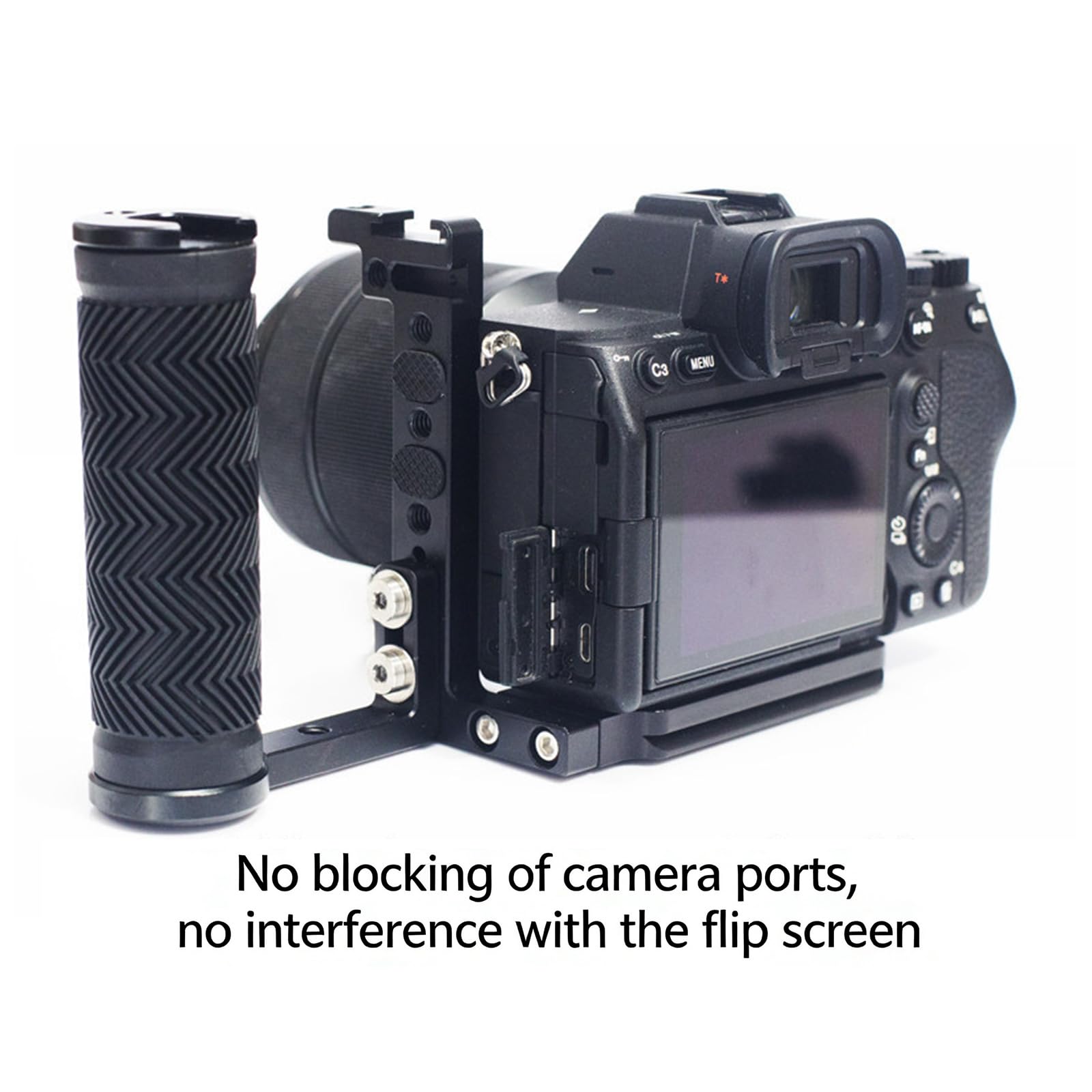 Gabbia universale per fotocamera DSLR con design a doppia maniglia piastra a sgancio rapido per fotografia stabile impugnatura per maniglia slot