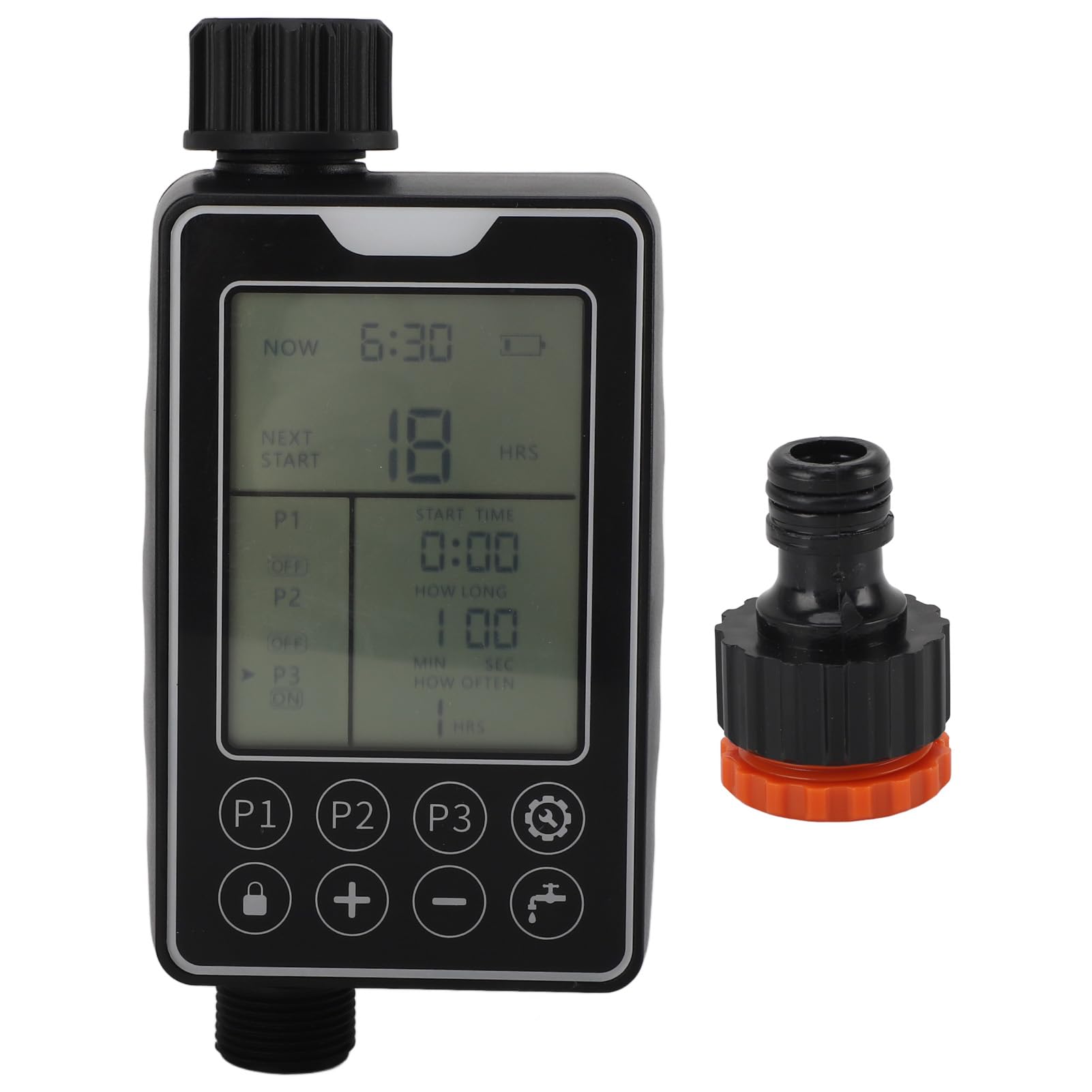 Timer irrigatore Timer Acqua per Esterni Touch Screen Intelligente di irrigazione Impermeabile 1 Presa per Prato da Giardino