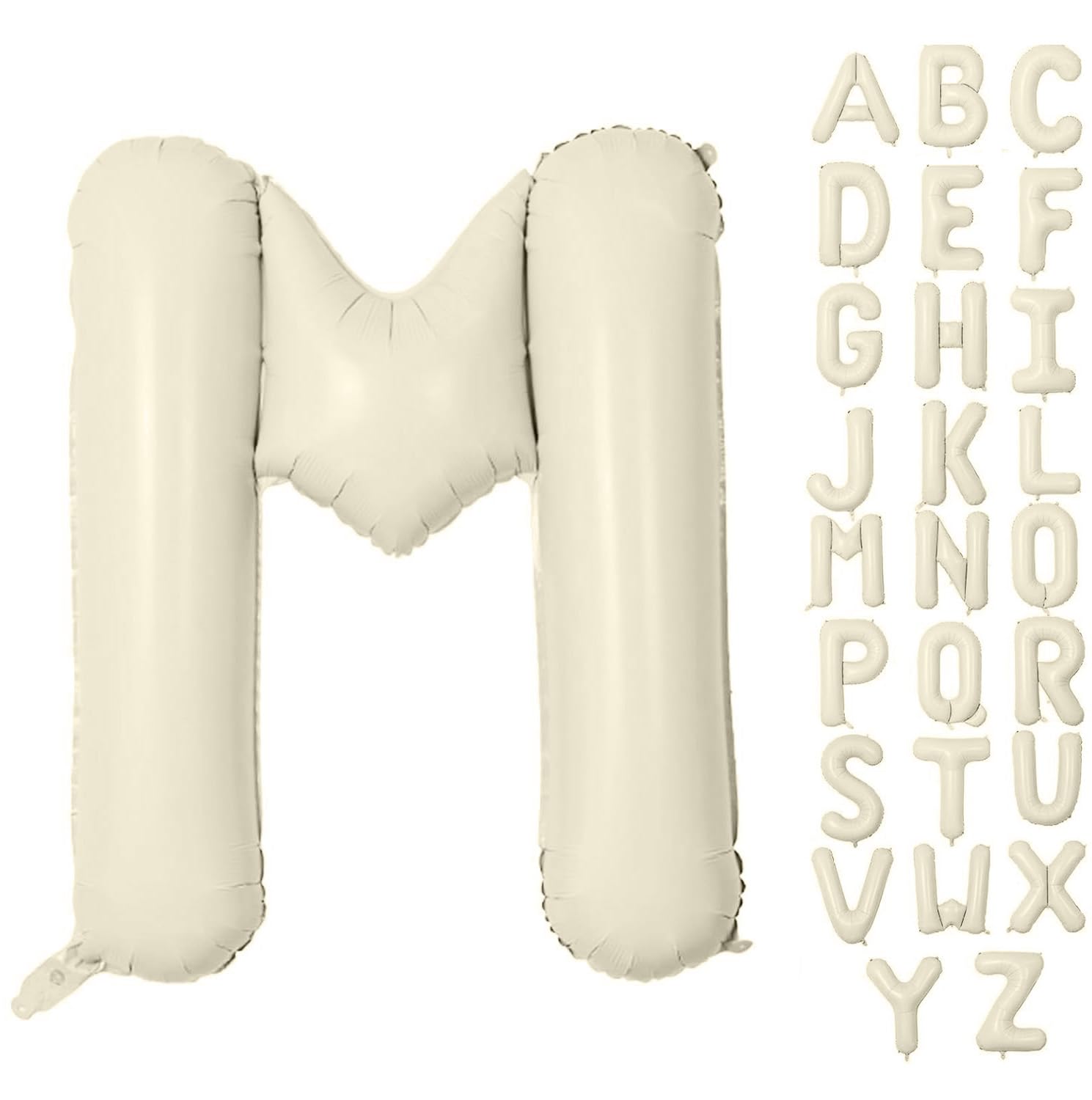 Letter Balloon 40Inch Cream White Big Alphabet Balloons Letter M