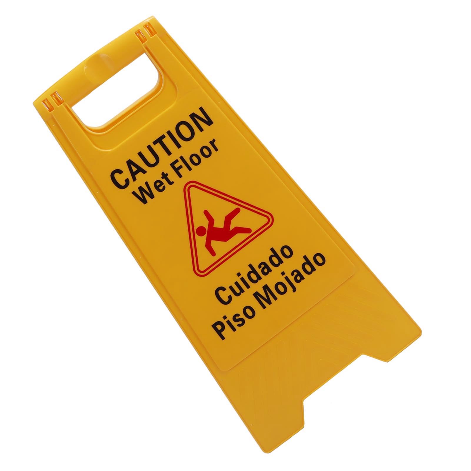 CHICIRIS Caution Wet Floor Sign Foldable A Frame Durable Plastic 12 Pcs