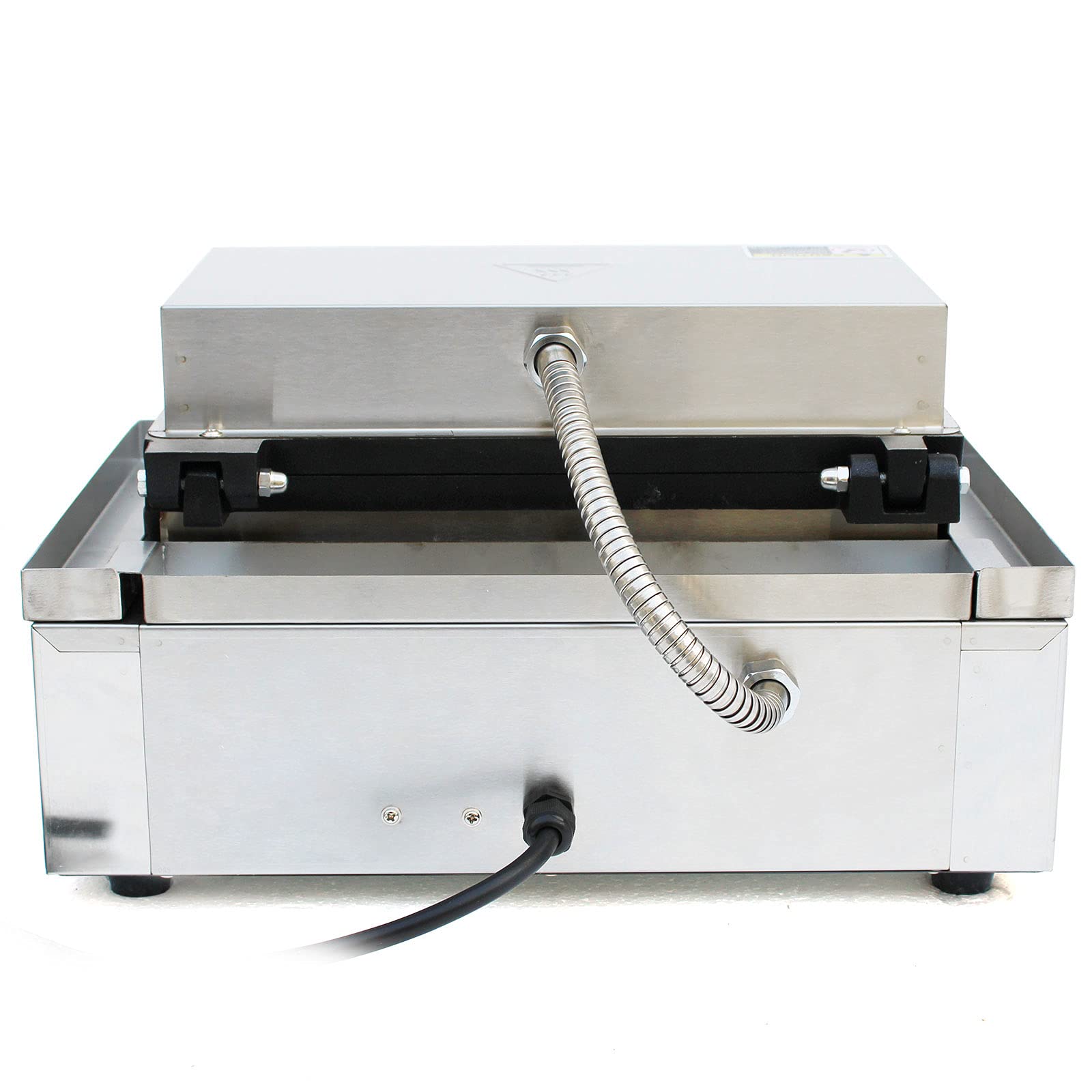 Komercyjna maszyna do kanapek 1500 W, podwójne płyty grillowe 15 x 15 cm – 5 min timer, 50-300°C do kawiarni i piekarni