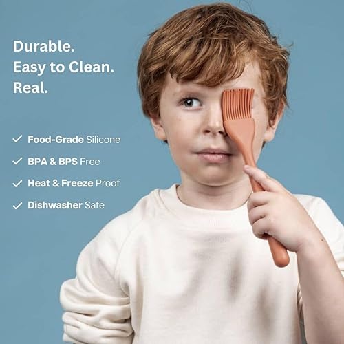 Miniatura 2 de Tampoco Real Kids Juego de Cocina y Horneado – Herramientas de cocina Montessori para cocinar de verdad con utensilios de silicona aptos para