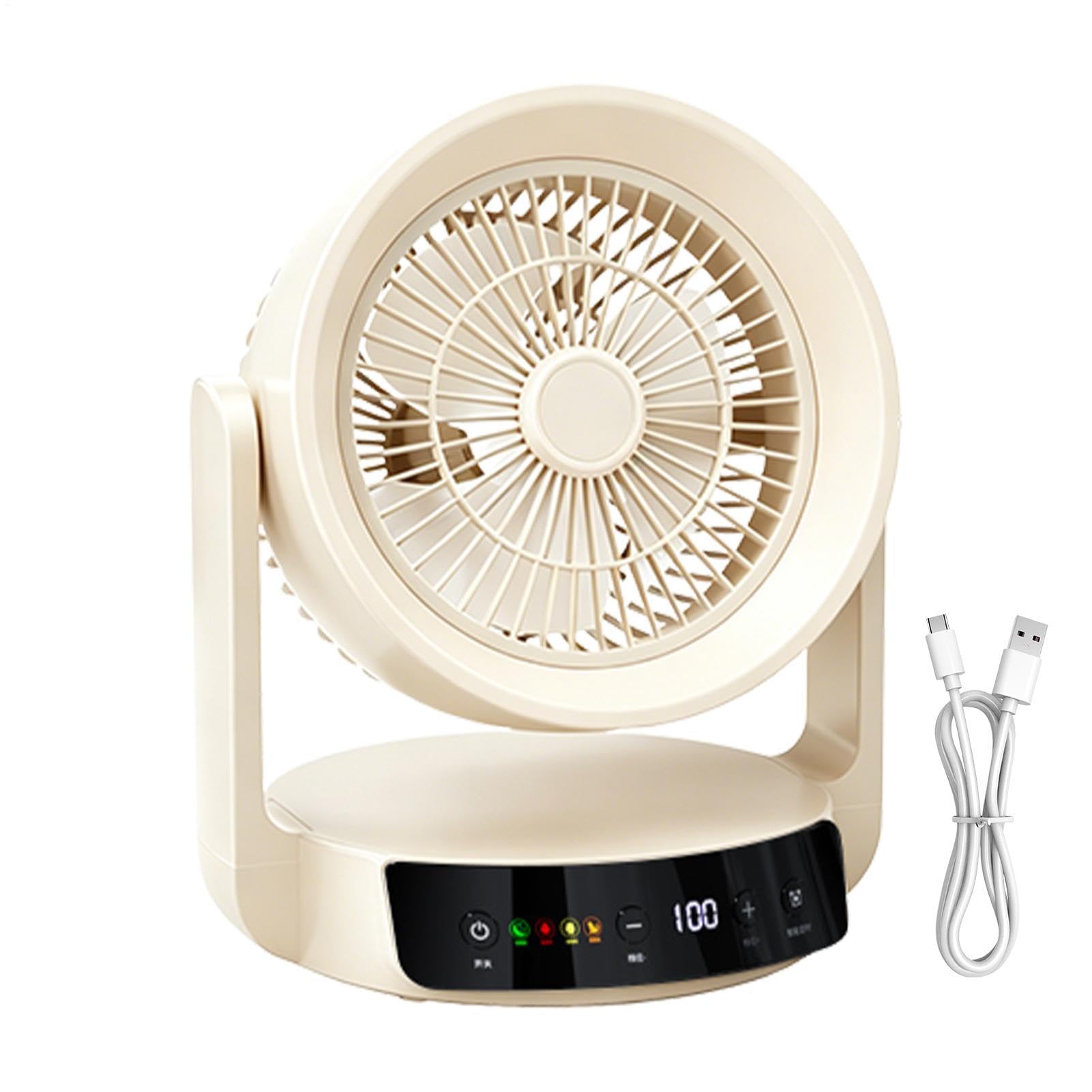 Ventilatore Da Tavolo Velocità regolabile display digitale USB ricaricabile