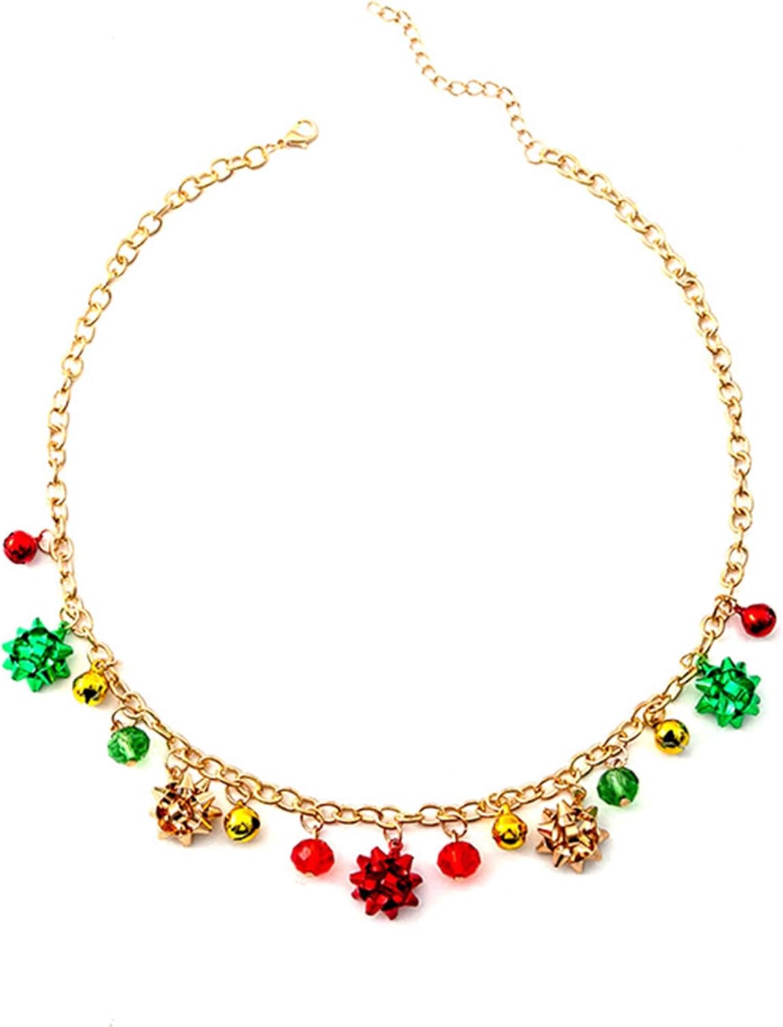 Xiohezi Christmas Necklace XMas Jingle Bell Necklace