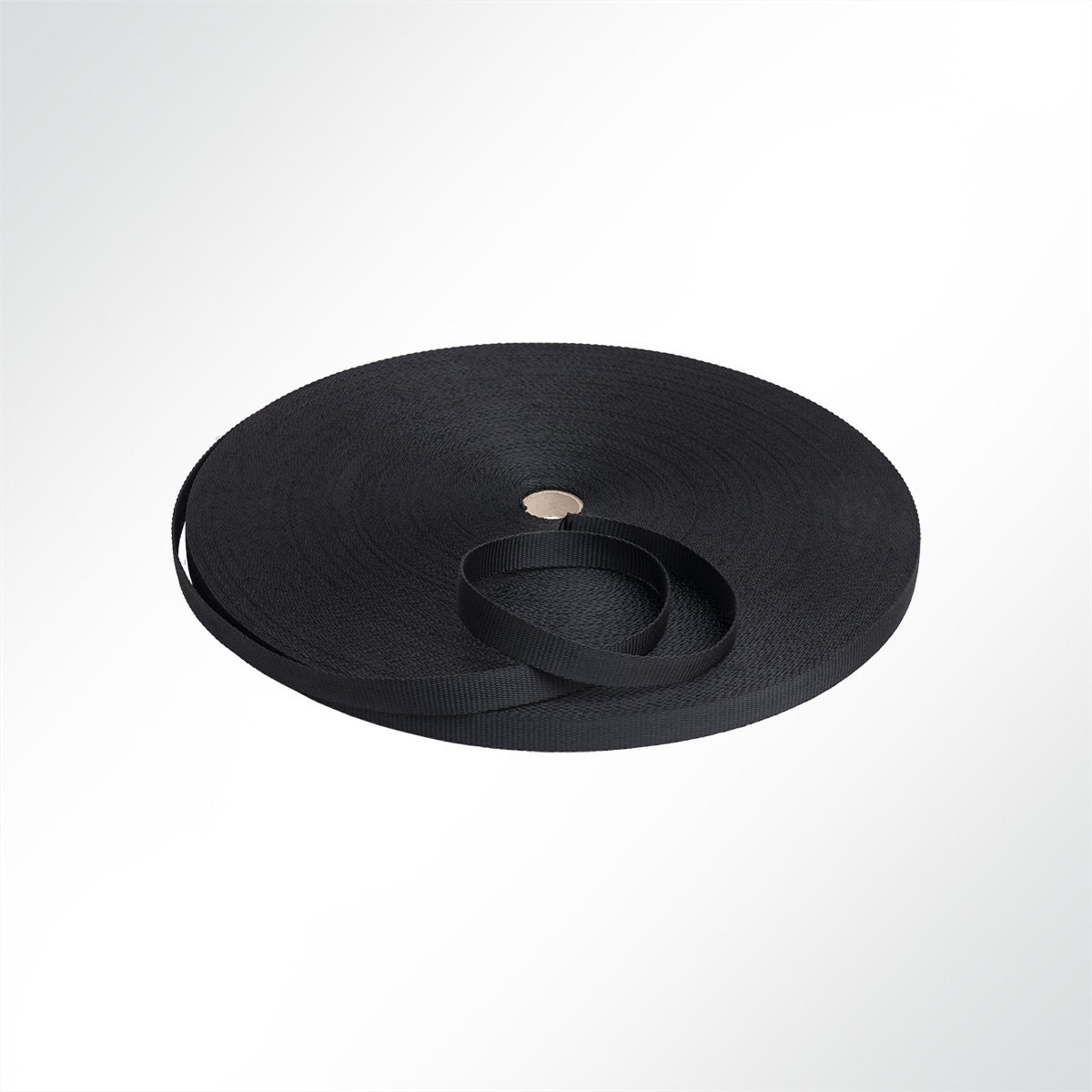 Gurtband Polyester (PES) Breite 25mm Stärke 1mm 1200kg schwarz VE 13m
