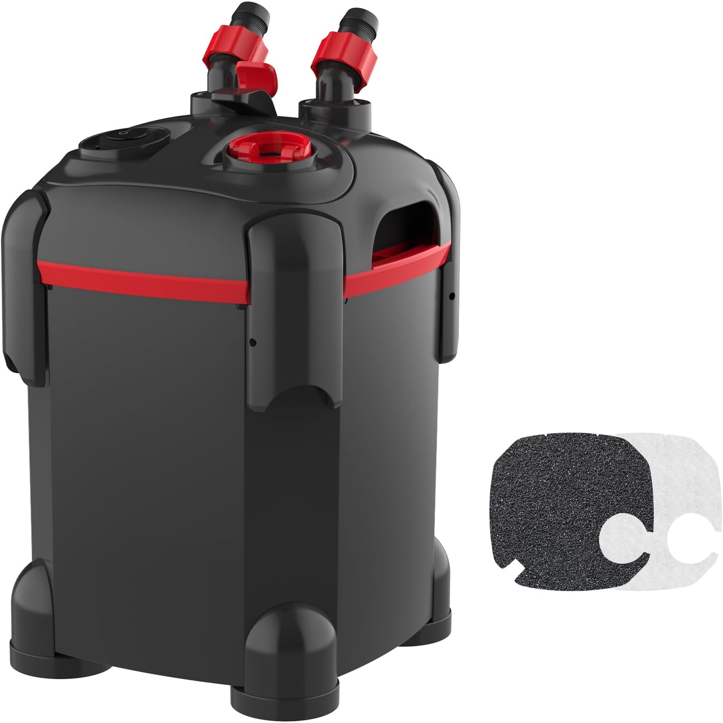 bykaeler Canister Filter for Aquarium,External Fish Tank Filter with Filter Media and Spray Bar