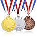 Caydo Juego de 3 medallas de oro de metal olímpico de oro plata bronce premio Medallas con cinta