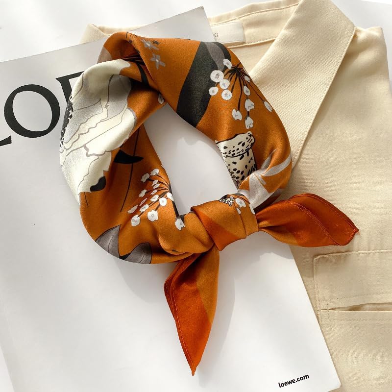 Mulberry Silk Scarfs Neck Scarf 21" Small Square Scarfs hair scarf bandana Neckerchief Headscarf for Women - Image 6