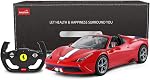 RC Car, Rastar Radio Remote Control Sports Car, 1/14 Scale Licensed Ferrari 458 Special AR/C Racing Model Car for Kids, Convertible Top, Auto Open & Close, Red