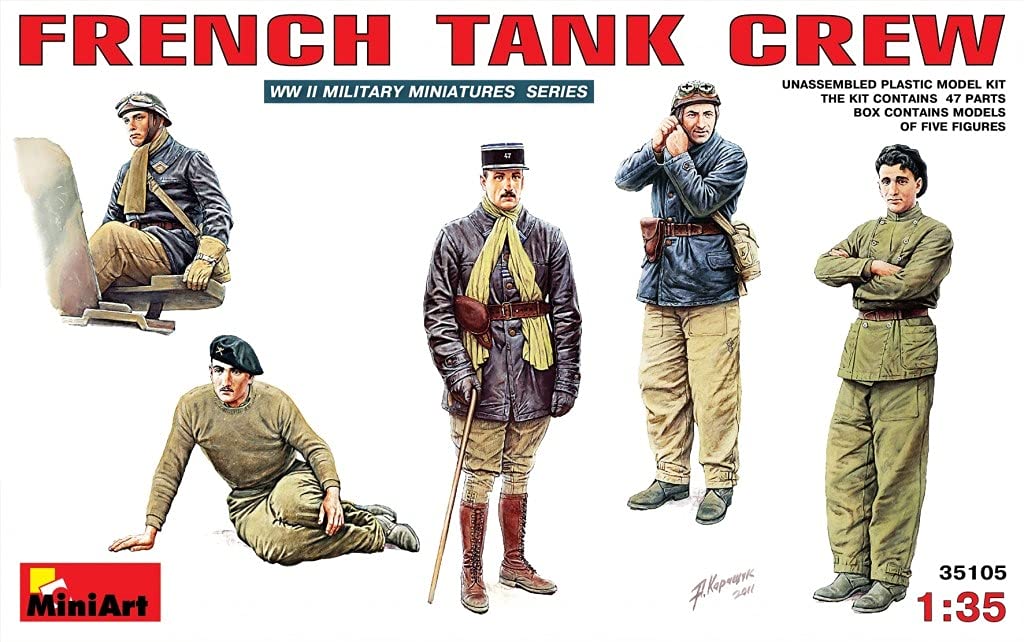 1/35 French Tank Crew Plastic Model Kit (Disassembled)