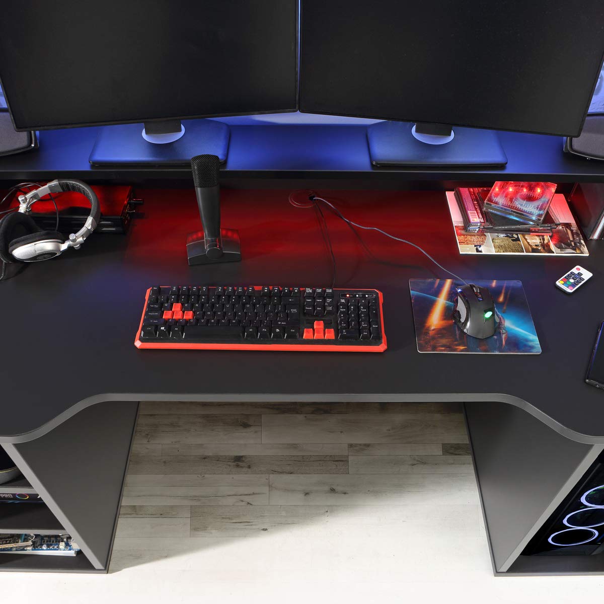 RestRelax Simulator Gaming Desk, UK's 1 Gaming Desk With LED Lights