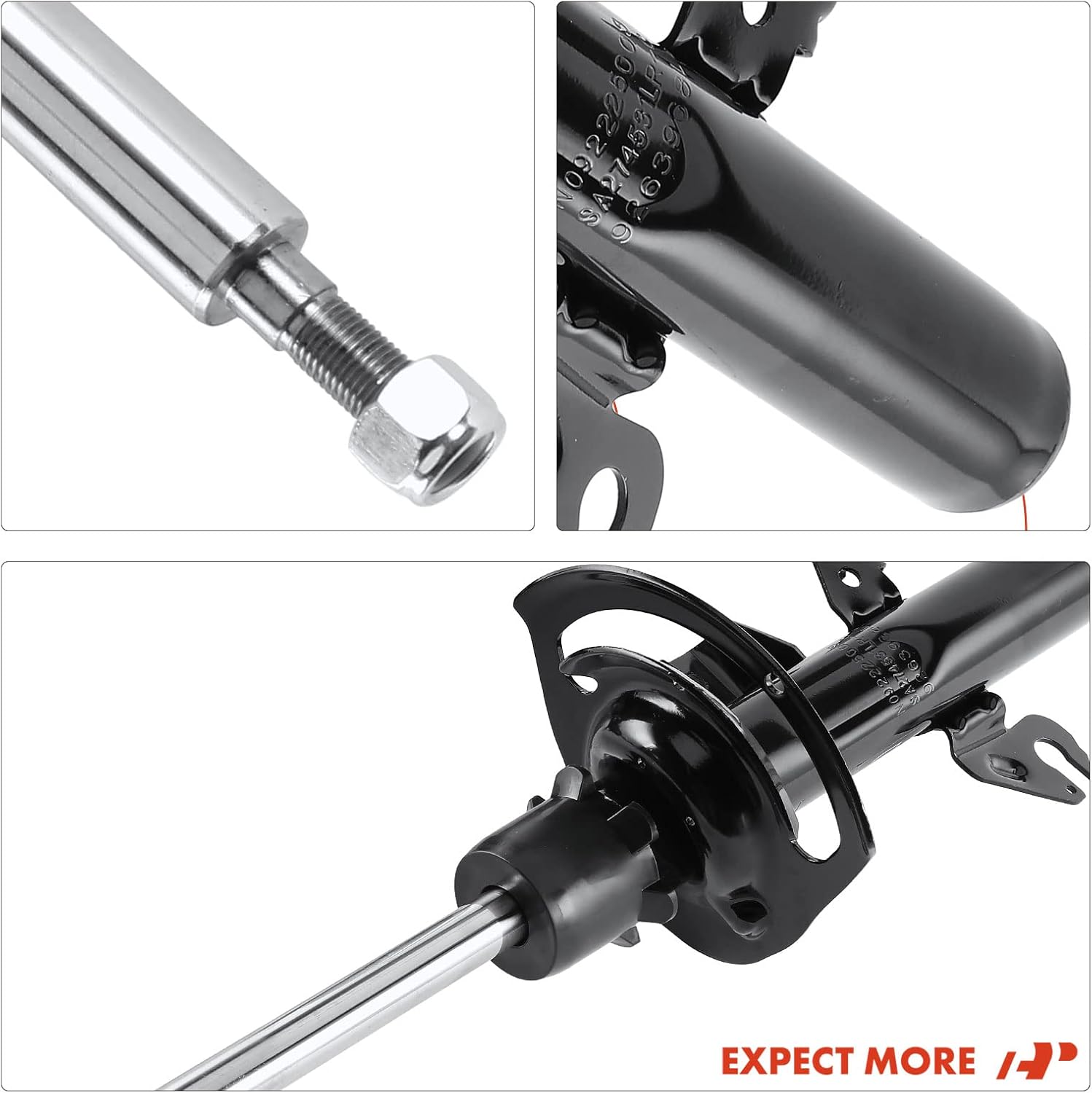 A-Premium Front Bare Strut Compatible with Jeep Cherokee [FWD] 2014-2018 - 2x Replacement Suspension Shock Absorber without Coil Spring