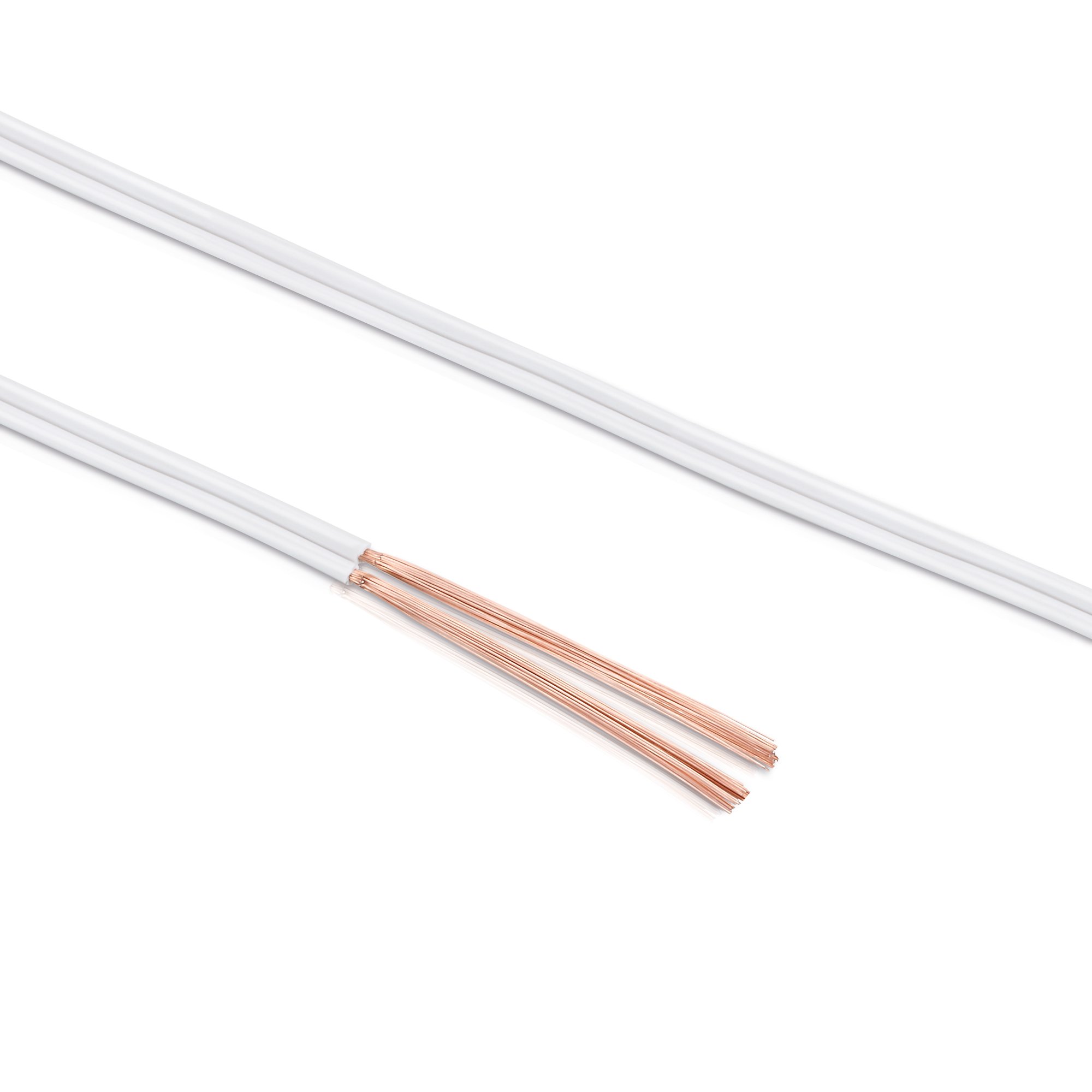 Câble de haut-parleur MANAX® 2 x 1,50 mm² blanc 50,0 m