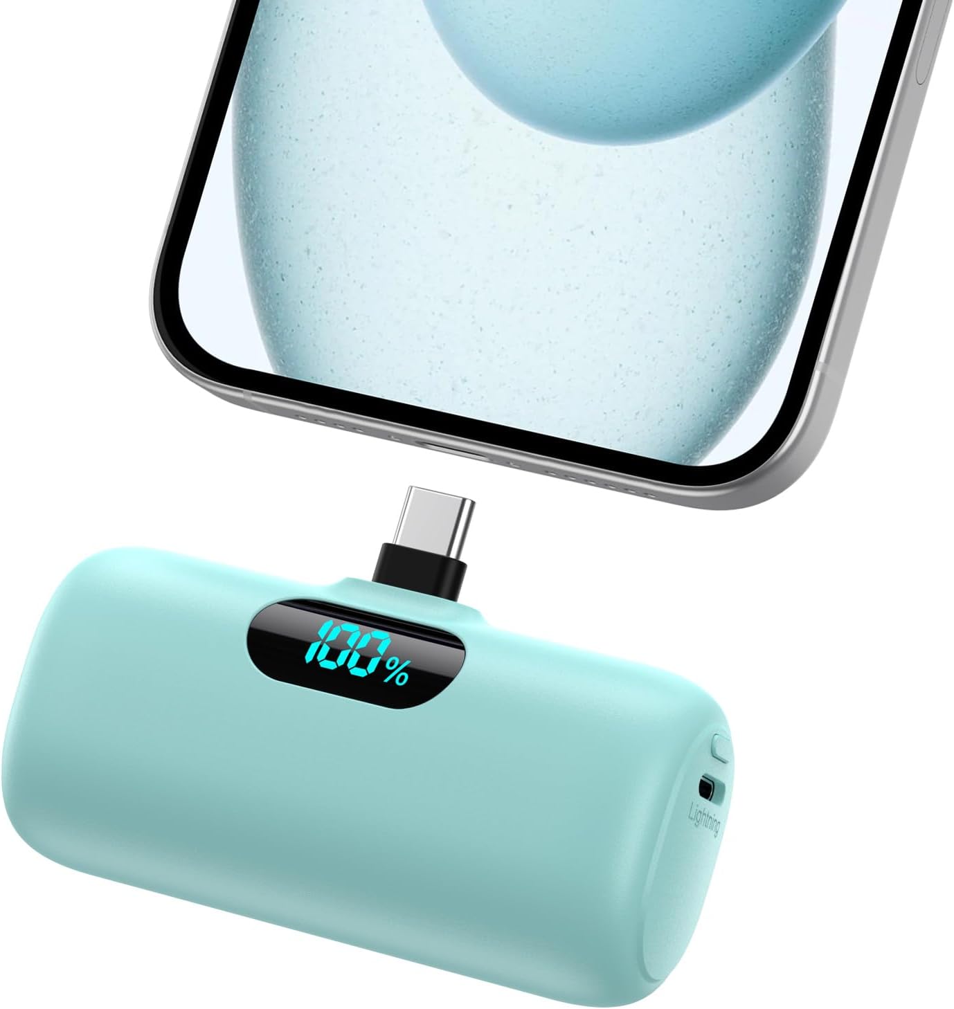 Mini Portable Charger USB C Power Bank,Upgraded 5000mAh PD Fast Charging Battery Pack Built-in USB-C Connector Travel Essential for iPhone17/17Pro/17Pro Max/Air/16 Plus/16Pro Max/15 Series,Android etc