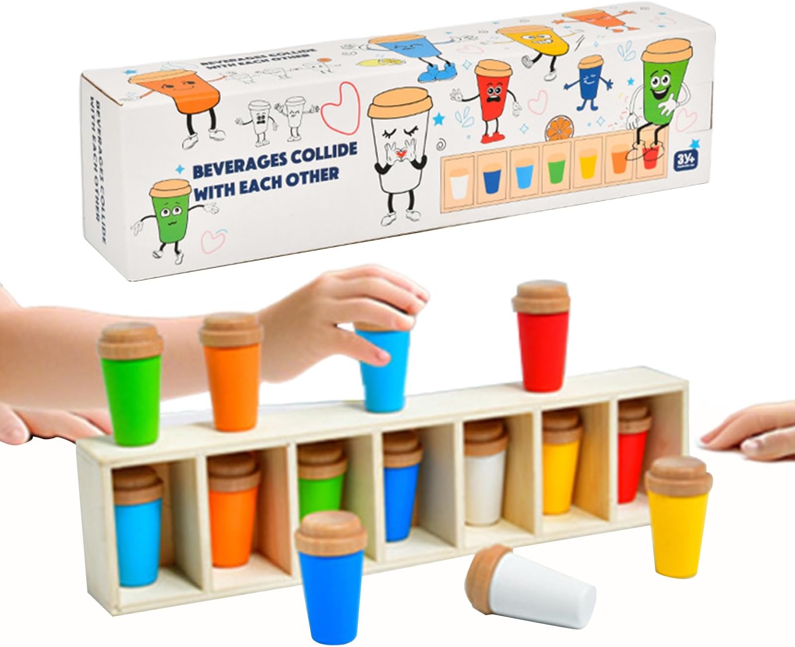Color Game, Bottle Game, Educational Board Toy Activity for Memory Learning Kids Adults Boys Girls Classroom Birthday Children Family Indoor Outdoor Beach Picnic