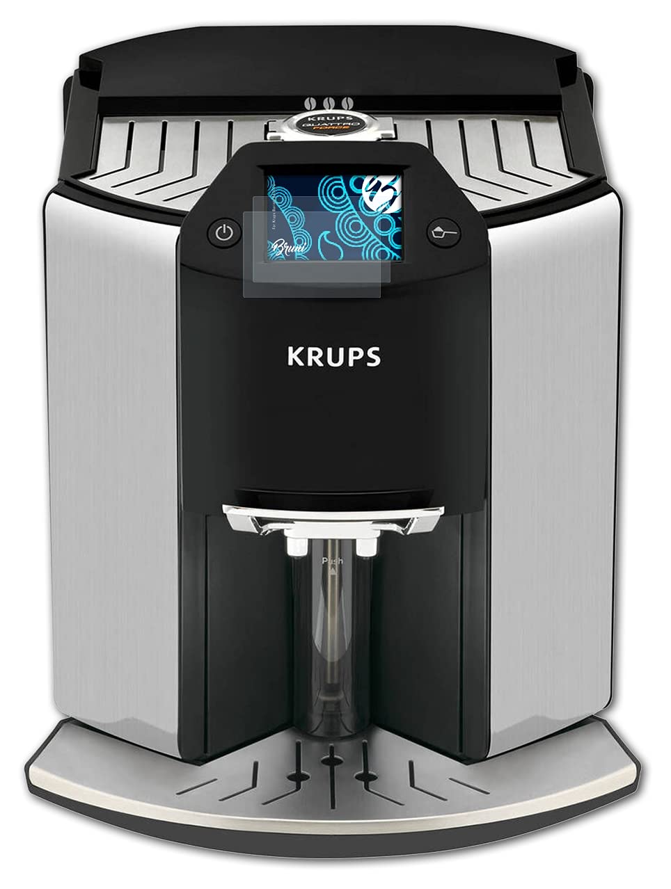 BruniScreen Protector compatible with Krups Barista EA907D Protector Film, crystal clear Protective Film (2X)