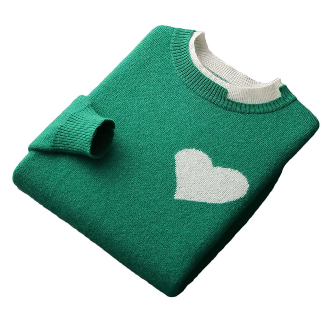 Suéter de cachemira de lana maciza para hombre, cuello redondo, dos suéteres gruesos, jacquard, talla grande, chaqueta de punto cálido