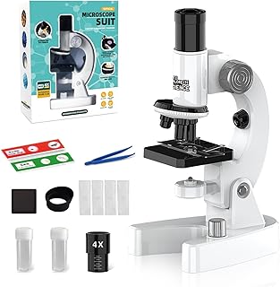 Sponsored You’re seeing this ad based on the product’s relevance to your search query.Learn more about this advertisement MeYuxg Microscope for Children, 200 x 4800x Magnifying Glass, Slide, Tweezers, Experiments for Children from 4, Black, LED, Plastic, Glass, High Quality