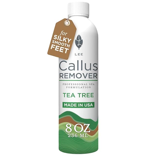 Lee Beauty 8oz Professional Gel Callus Remover for Feet - Tea Tree Fast-Acting Formula Extra Strength for Cracked