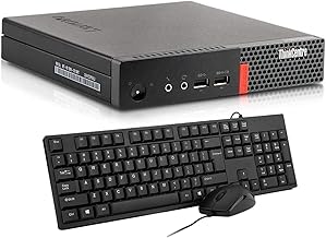 Lenovo ThinkCentre M910q Mini Desktop Computer PC, Intel Core i5-6500, 8 GB RAM, 256 GB SSD, US QWERTY Keyboard, WiFi, Bluetooth, Windows 11 Pro (Renewed)