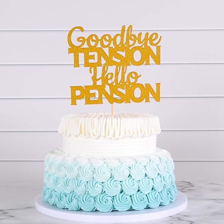 Cadeau De Retraite Pour Femme Homme Goodbye Tension Hello Pension Decoration De Gateau Pour Fete De Retraite Amazon Ca Epicerie Et Cuisine Gastronomique