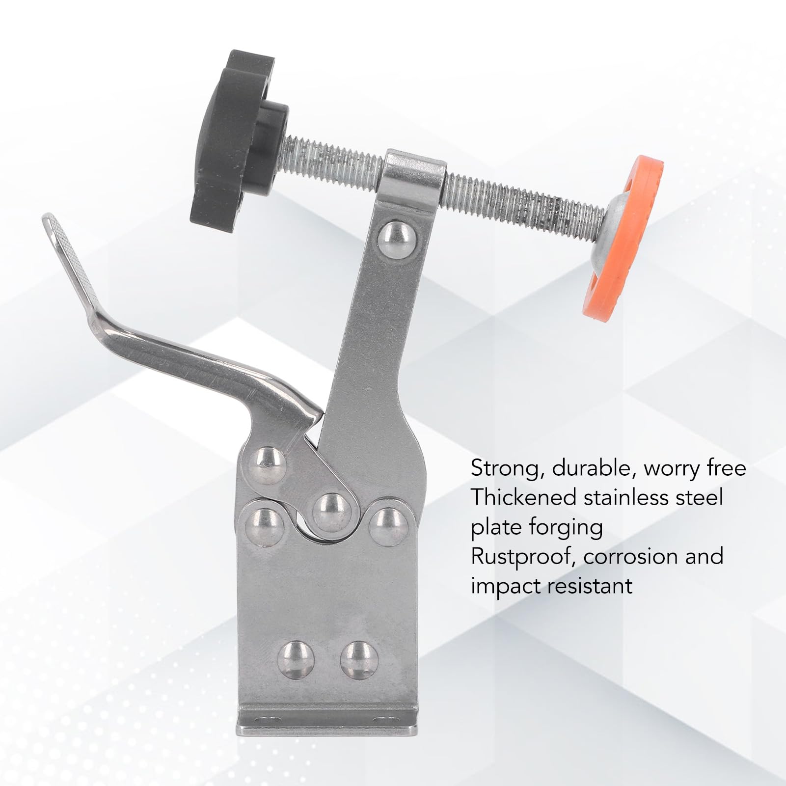 XHTLLO Toggle Clamp, Woodworking Vertical Quick Release Horizontal Clamp, Stainless Steel Non Slip Quick Release Large Hold Down Tool for Woodworking Jigs and Fixtures