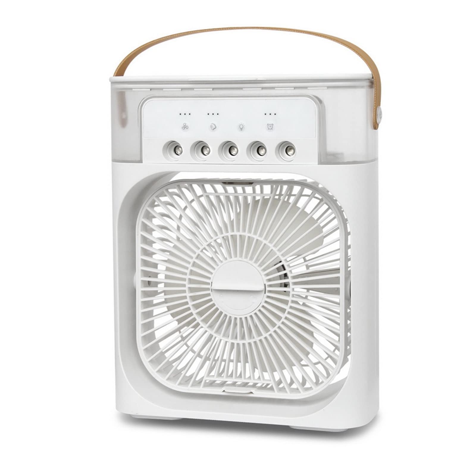 Cczrd White Portabl Air Conditioner Cooler Water Cooling Spray Fan Usb Desktop Humidification Mini Wireless Airflow Comfort Refreshing Breeze(White)