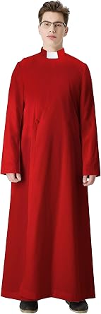 IvyRobes Unisex Adults Clergy & Pulpit Anglican Cassock with Tab Insert Collar