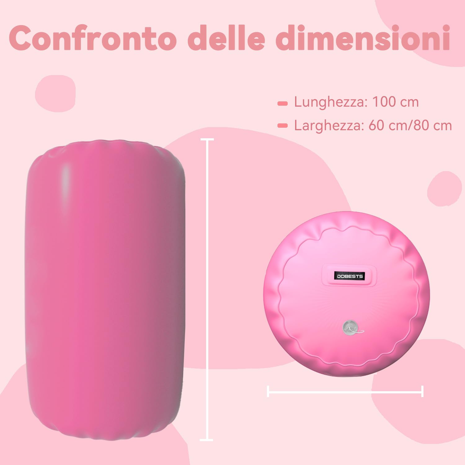 Air Tracking Mat - Tappetino da ginnastica, altezza 10-20 cm, gonfiabile, misura 2/3/4/5/6/7/8 m, con pompa ad aria elettrica