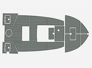 Dimora 16 6mm 1/4” eva Foam Boat decking Boat Flooring Faux Teak Deck Surfing Boat Fishing Boat Motorboat Carpet (Dark Grey Over Black)