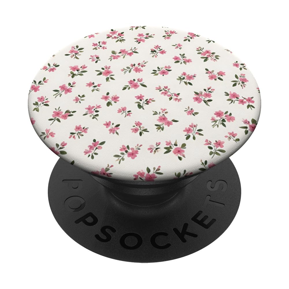 Floral Pattern Small Pink and White Fowers PopSockets Adhesive PopGrip