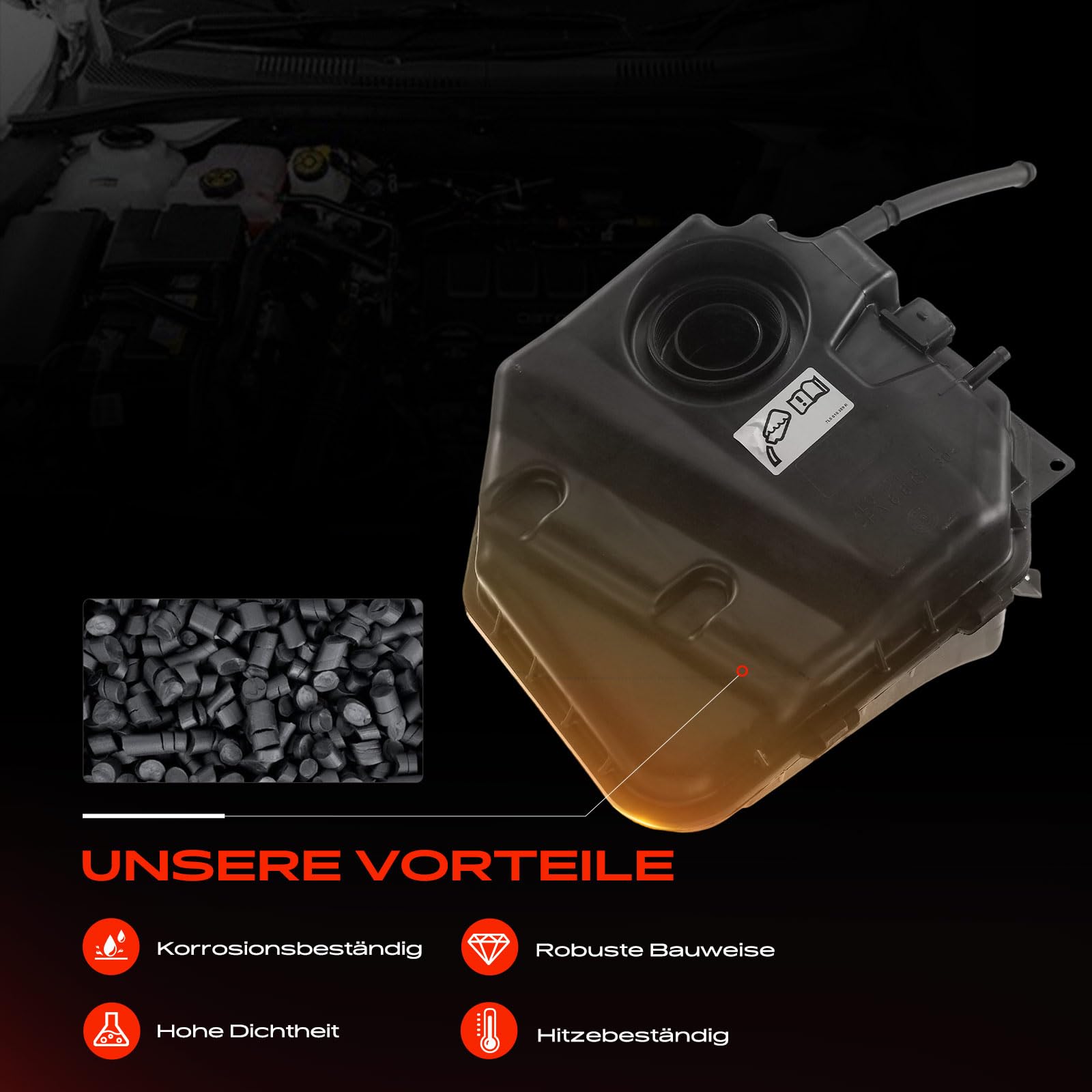 Serbatoio Di Espansione Liquido Di Raffreddamento Per Audi Q7 2002-2015 - Ricambio 7L0121407E - Foto 4
