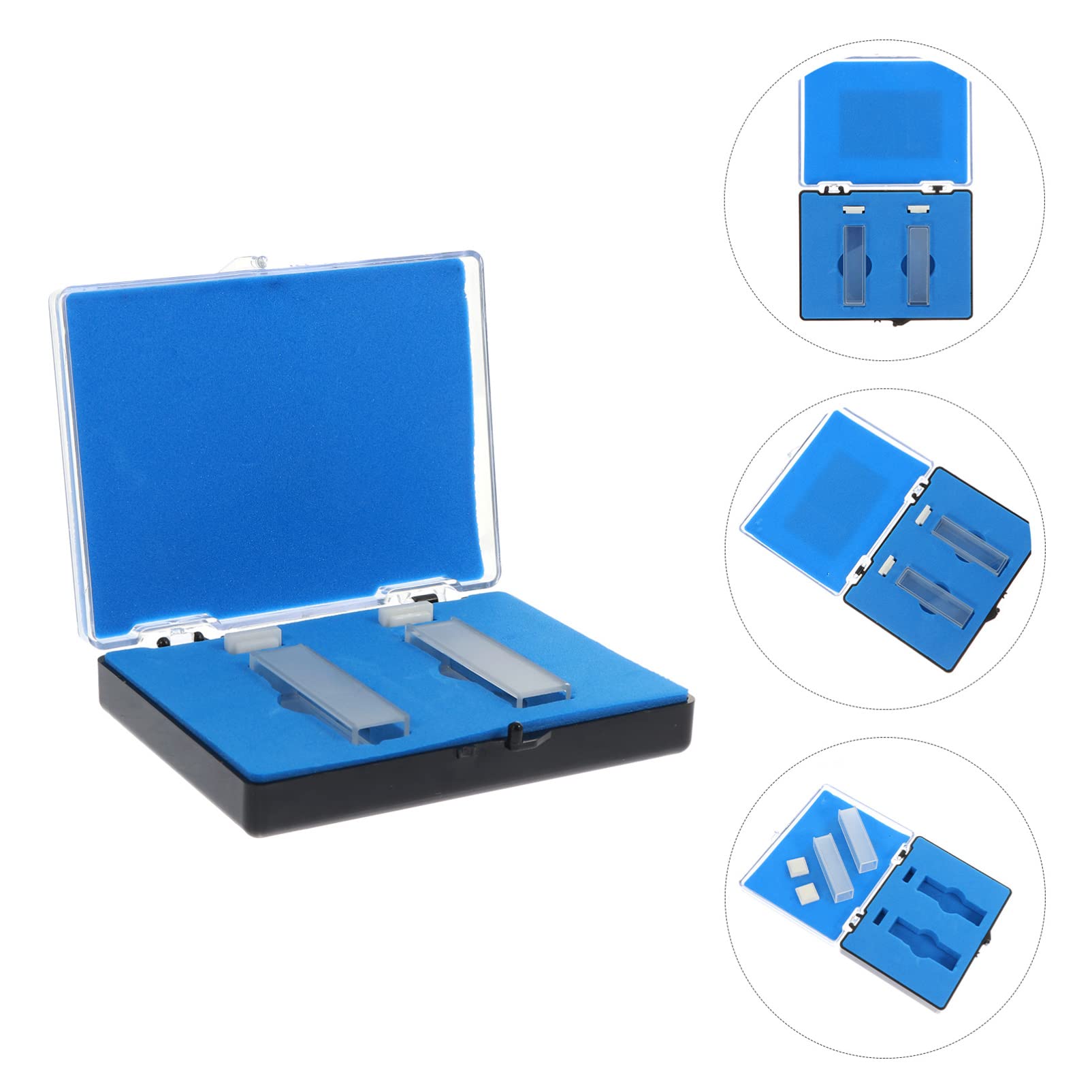 SOLUSTRE 8 Piezas Cubeta De Cuarzo Palet De Plastico Platos De Pesaje De Laboratorio Cubeta Sellable Baterías Cuadradas Cubeta Para Espectrofotómetro Cubetas Vidrio 100 Mm Producto Plástico