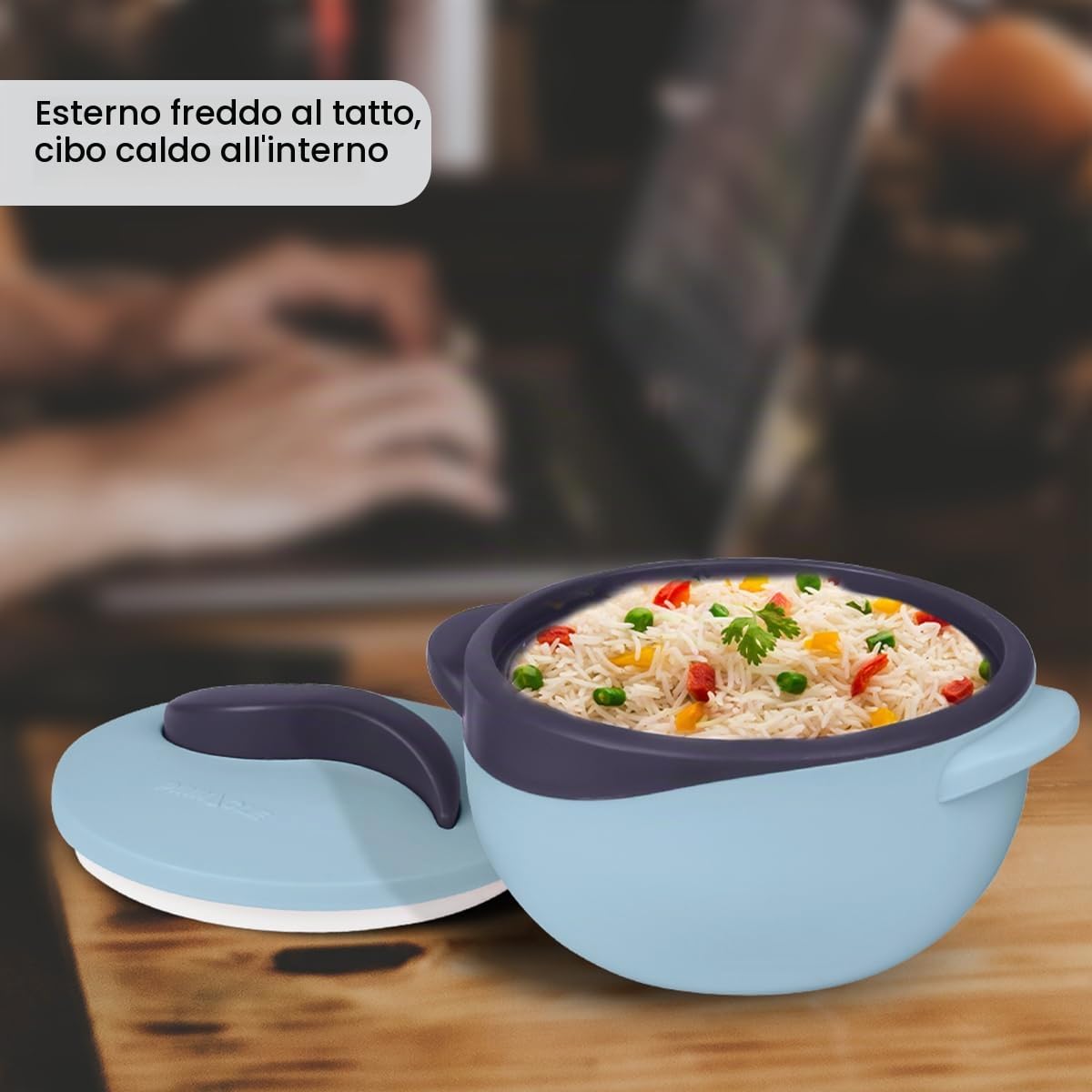 Pinnacle - Casseruola isolata con coperchio, set da 3 pezzi, 2,6/1,5/1 qt. Scaldavivande termiche per zuppa/insalata, contenitore per alimenti caldi in acciaio inox, set regalo per mamme - Vacanze