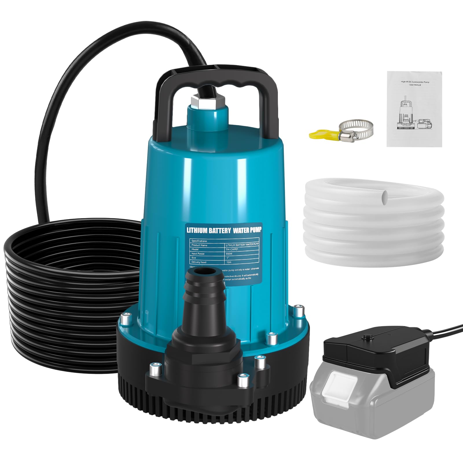 Amazon | [RALUCIO]水中ポンプ 充電式 排水ポンプ 電動 マキタ18V