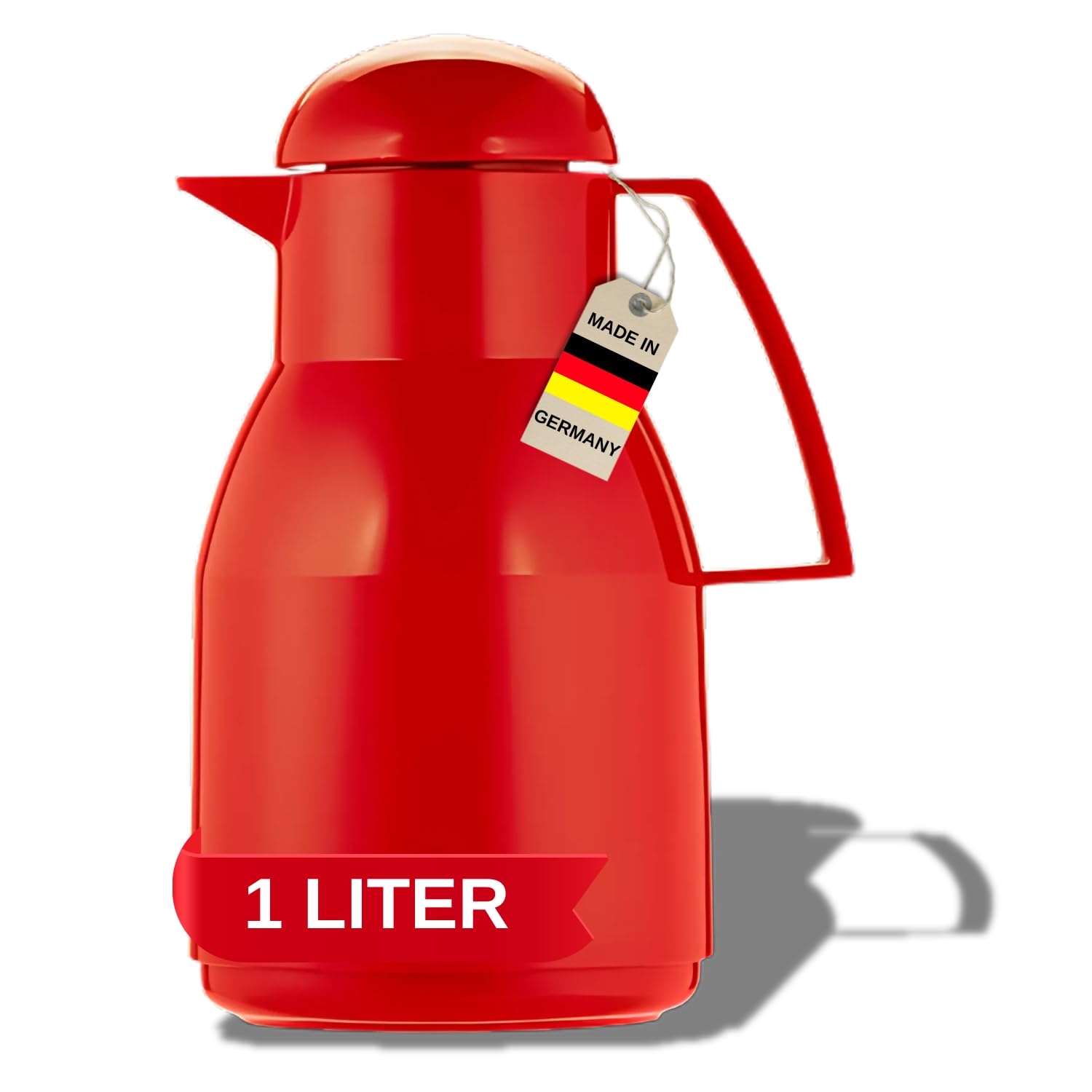 Helios Top Vacuum Jug Red 1 Litre