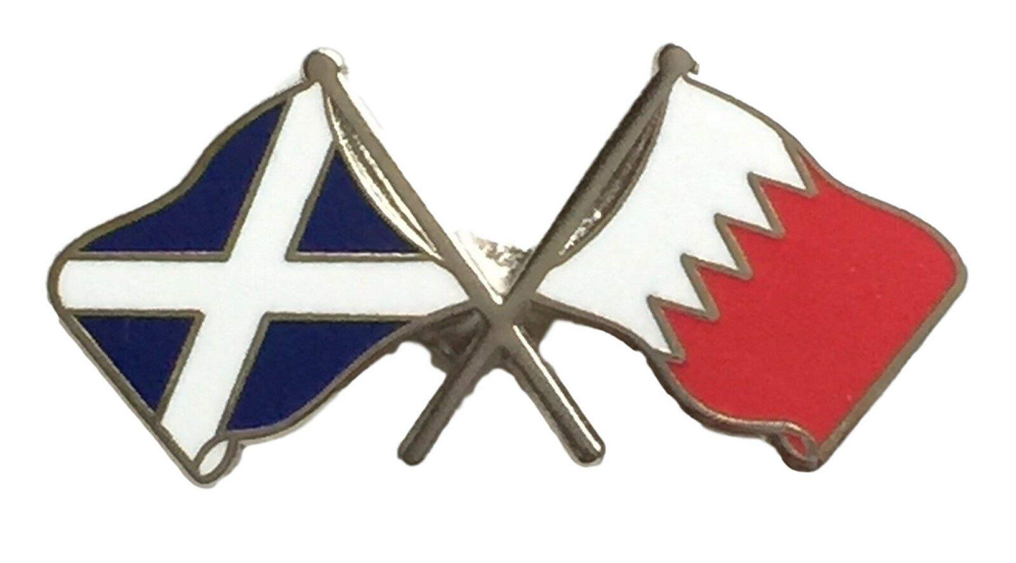 emblems gifts Scotland & Bahrain Flags Friendship Courtesy Enamel Lapel Pin Badge T1160