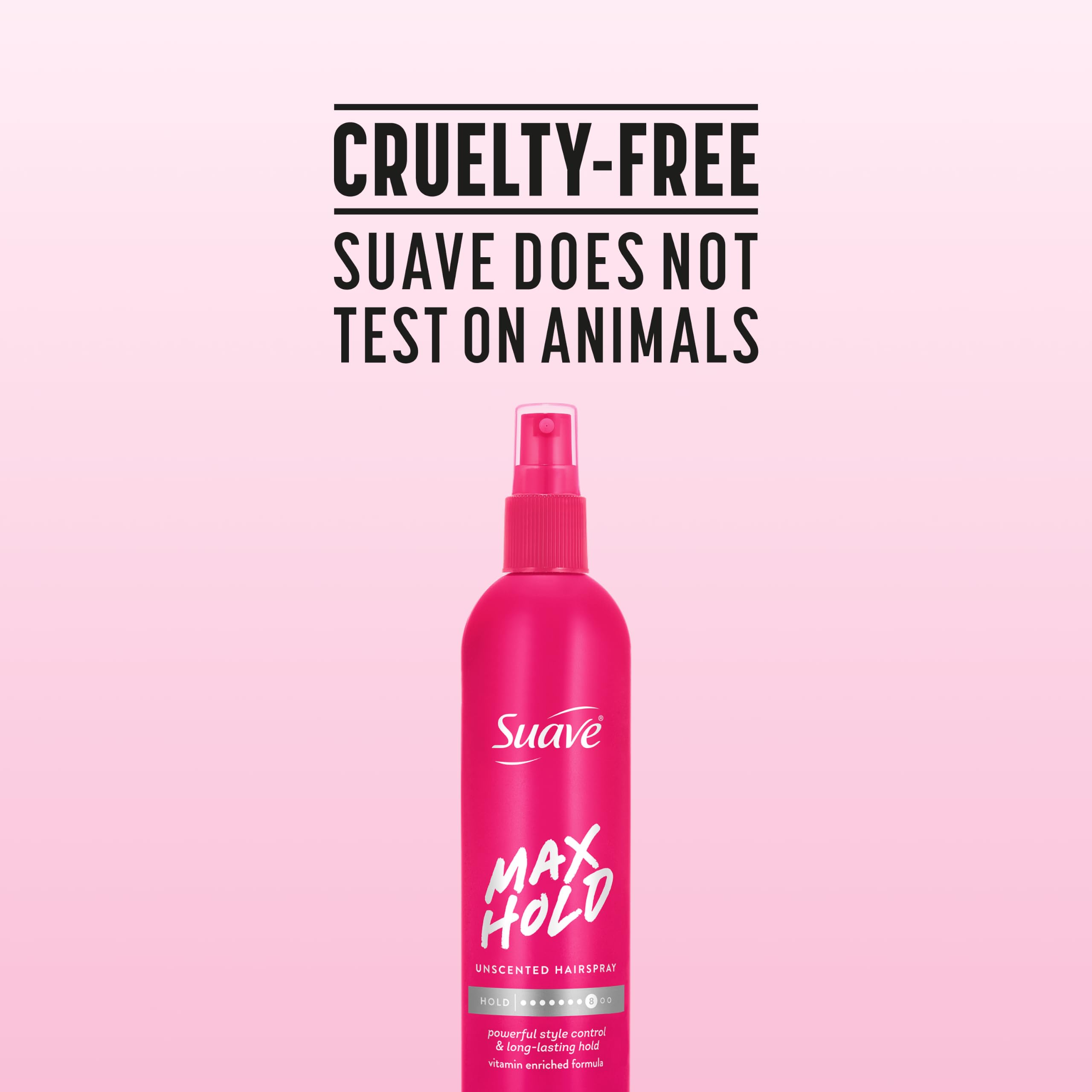 Suave Max Hold Unscented Non-Aerosol Hairspray, Strong Hold, 11 fl oz, 12 Count