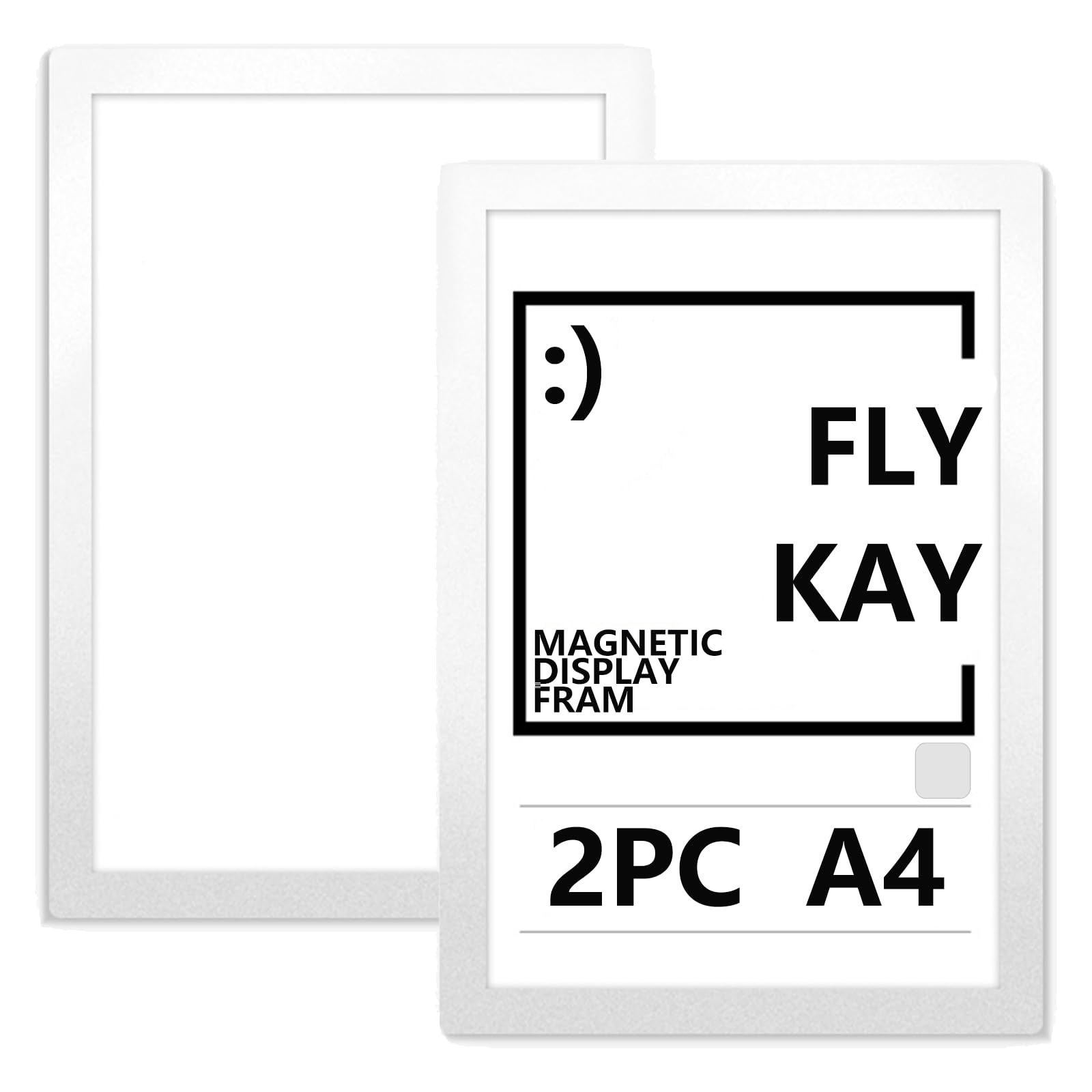 2PCS A4 Magnetic Photo Frames, Self Adhesive Magnetic Picture Diamond Painting Art Display Frame, Waterproof Clear Sign Holders for Notices, Certificate, Poster, Ads, Documents