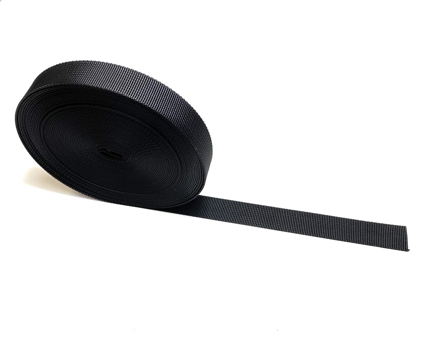 Correa de nailon negro de polipropileno 25 mm x 10 m