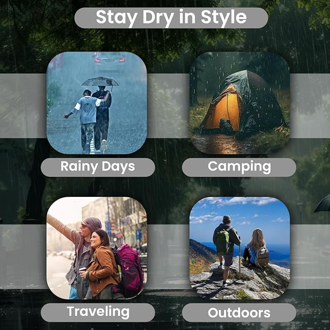 Image of EVA Full Sleeve Raincoat for Men and Women, Waterproof Hooded Reusable Rain Coat with Front Buttons, Lightweight Rain Wear for Bike Riding, Travel, Hiking and Outdoor Use