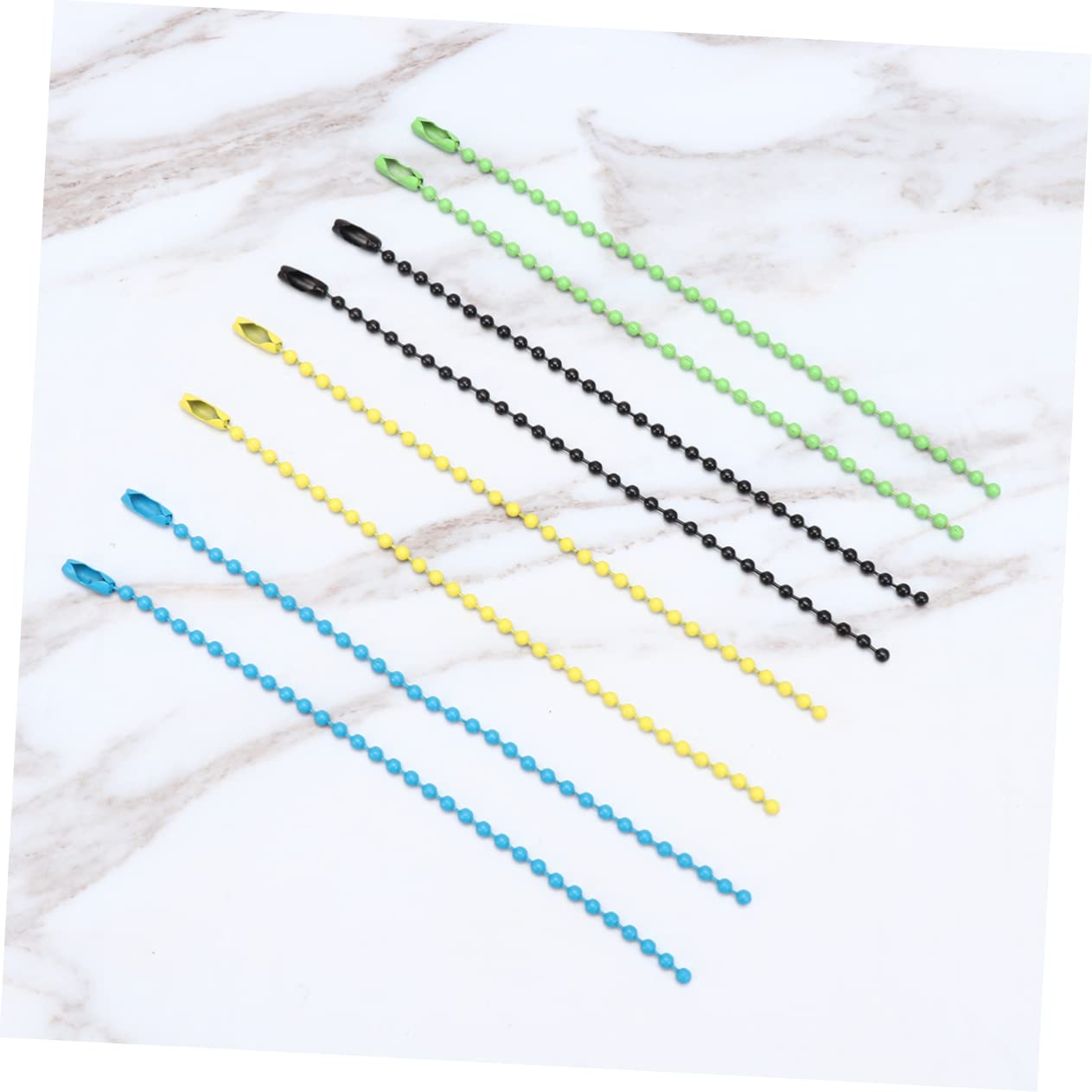 SHINEOFI 300pezzi Catenine Colorate per Gioielli Fai da Te di Metallo con Perline Rotonde Catena per Progetti Creativi e Decorazioni